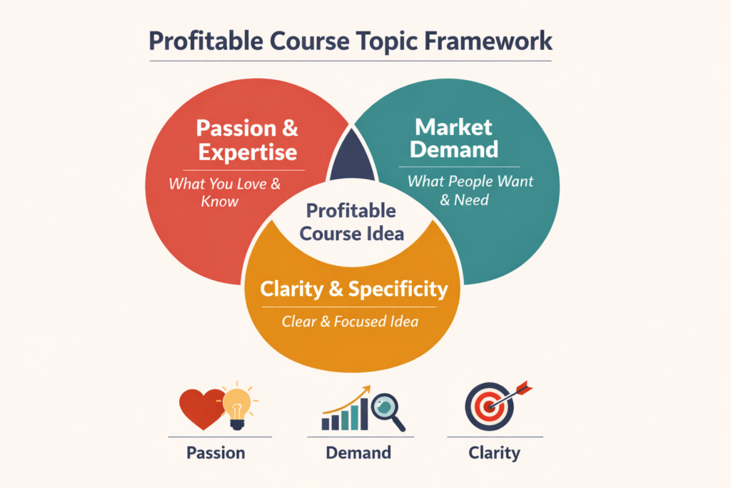 Graphic for profitable course creation.
